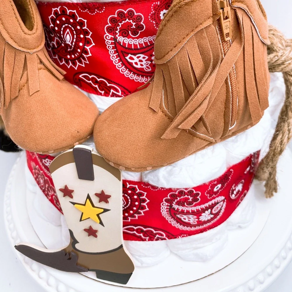 Western Diaper Cake, Cowboy Diaper Cake